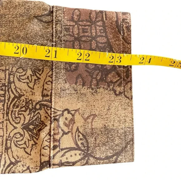 Vintage N Touch Brown Button Up Shirt Jacket Microfiber Patchwork Paisley XL - Picture 7 of 8